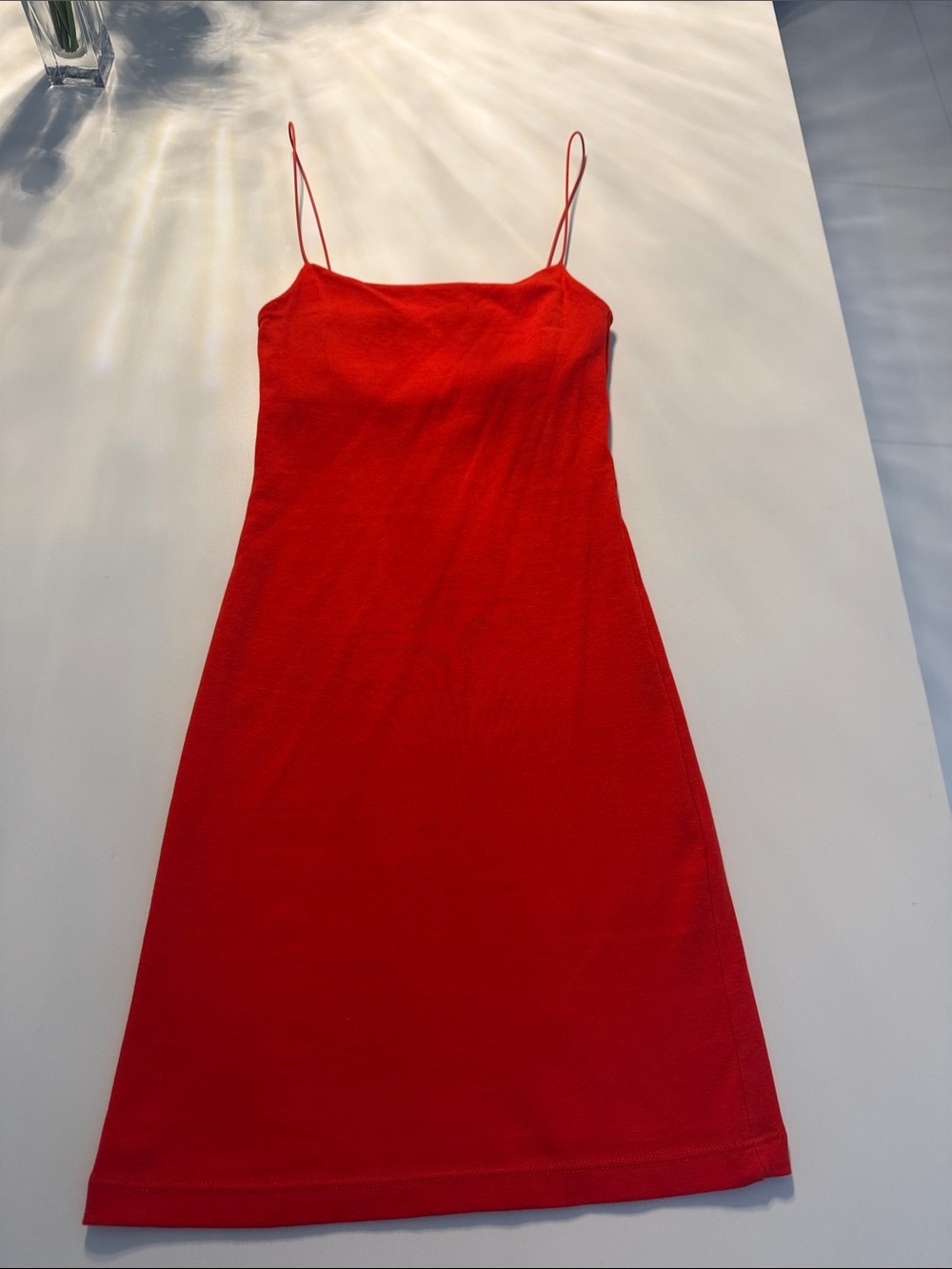 Zara Red Spaghetti-Strap Mini Dress